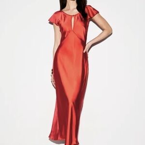 NWT Old Navy The Occasion Red Satin Maxi Dress